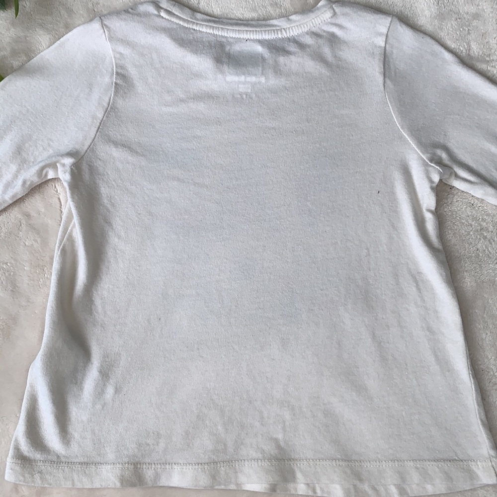 Gap Girl 4 Long Sleeve Off White Top School Books GUC - Picture 6 of 8